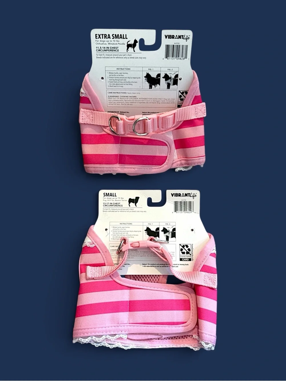 Vibrant Life Pink Stripe Dog Harness